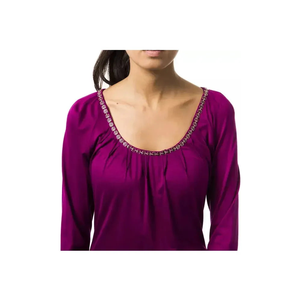 BYBLOS Purple Viscose Women Top BYBLOS Dark Red