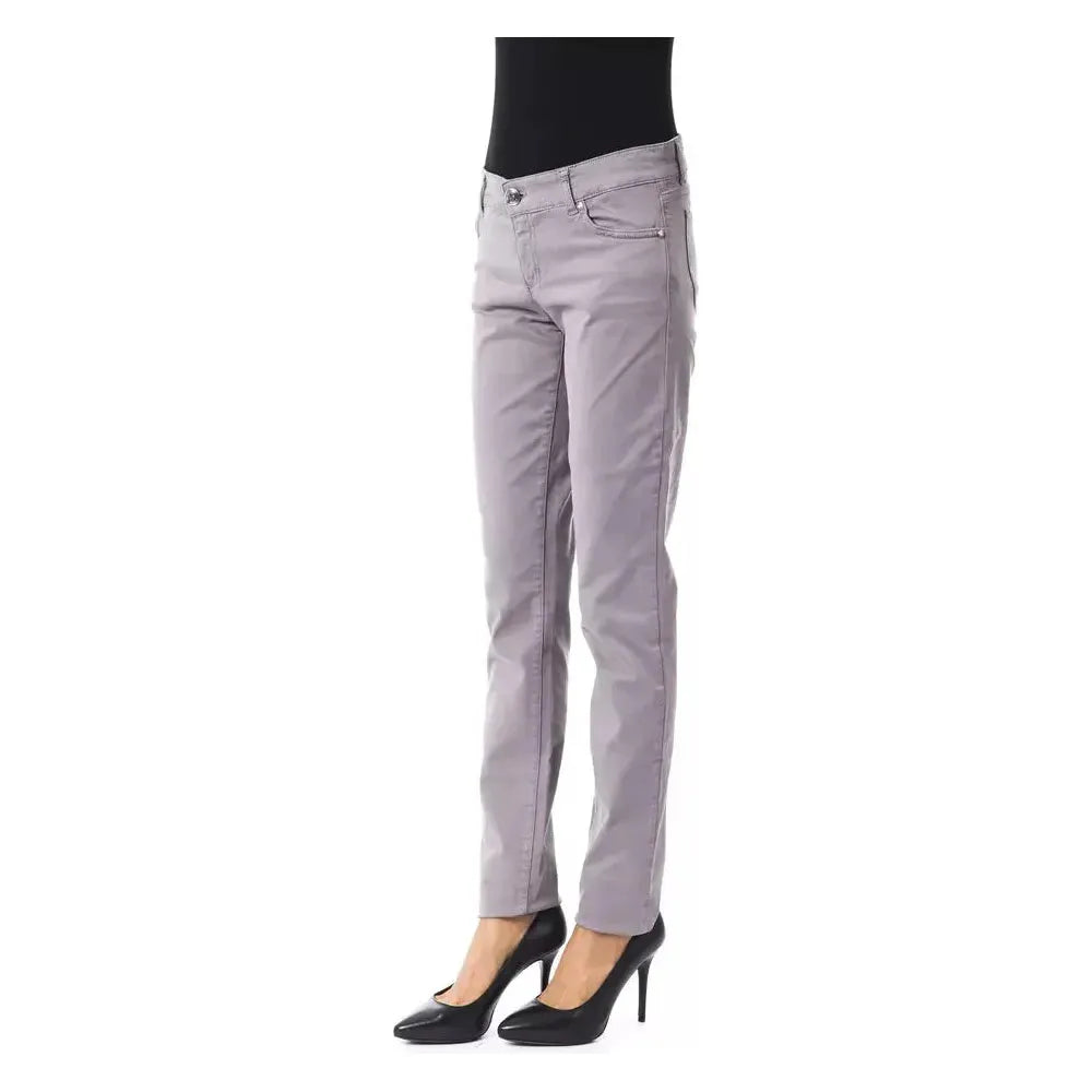 BYBLOS Gray Cotton Women Pant BYBLOS Dark Gray