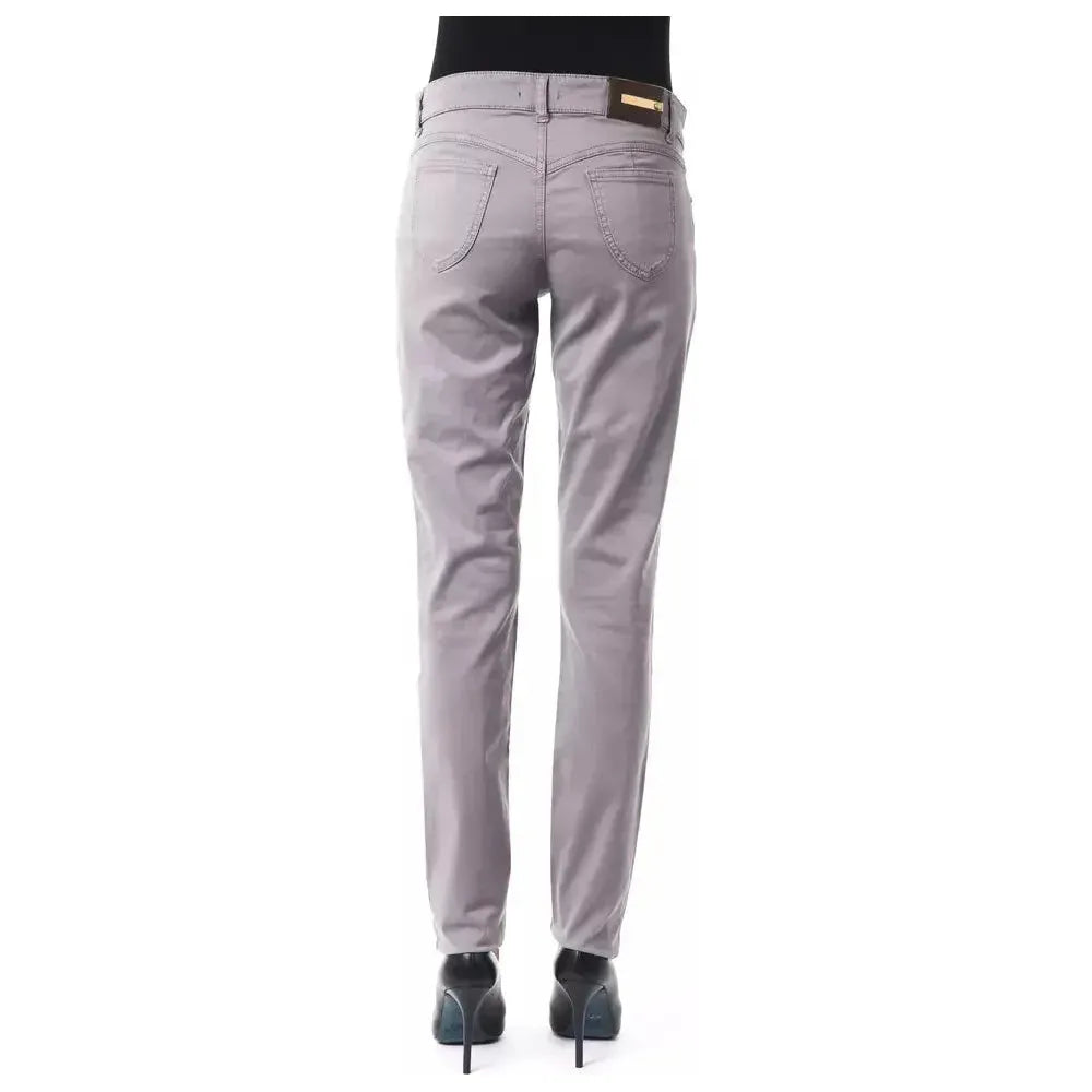 BYBLOS Gray Cotton Women Pant BYBLOS Dark Gray