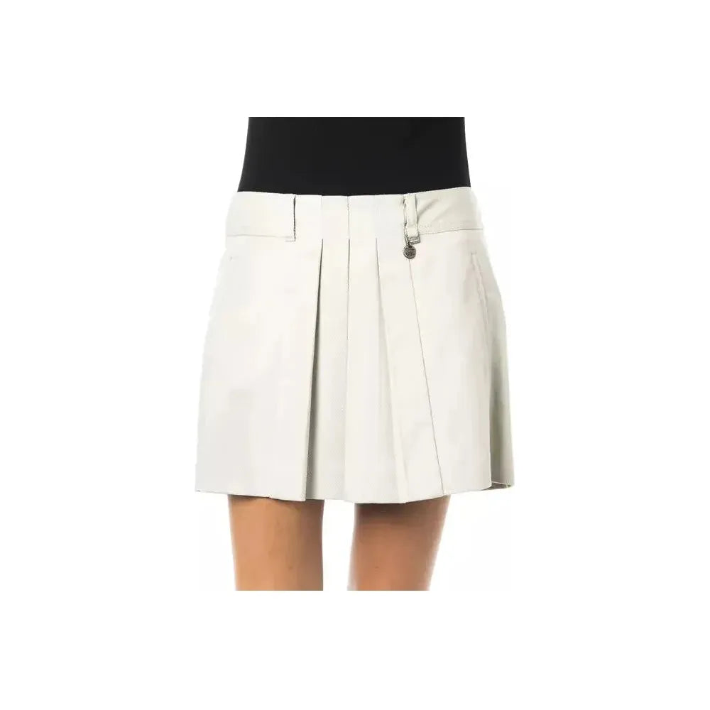 BYBLOS Gray Cotton Women Skirt WOMAN SKIRTS BYBLOS Beige
