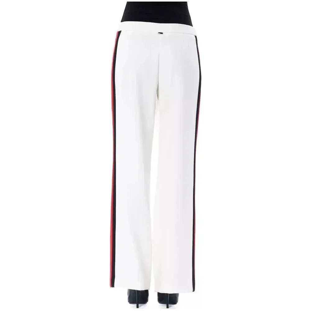 BYBLOS White Polyester Women's Pants Jeans & Pants BYBLOS White Smoke