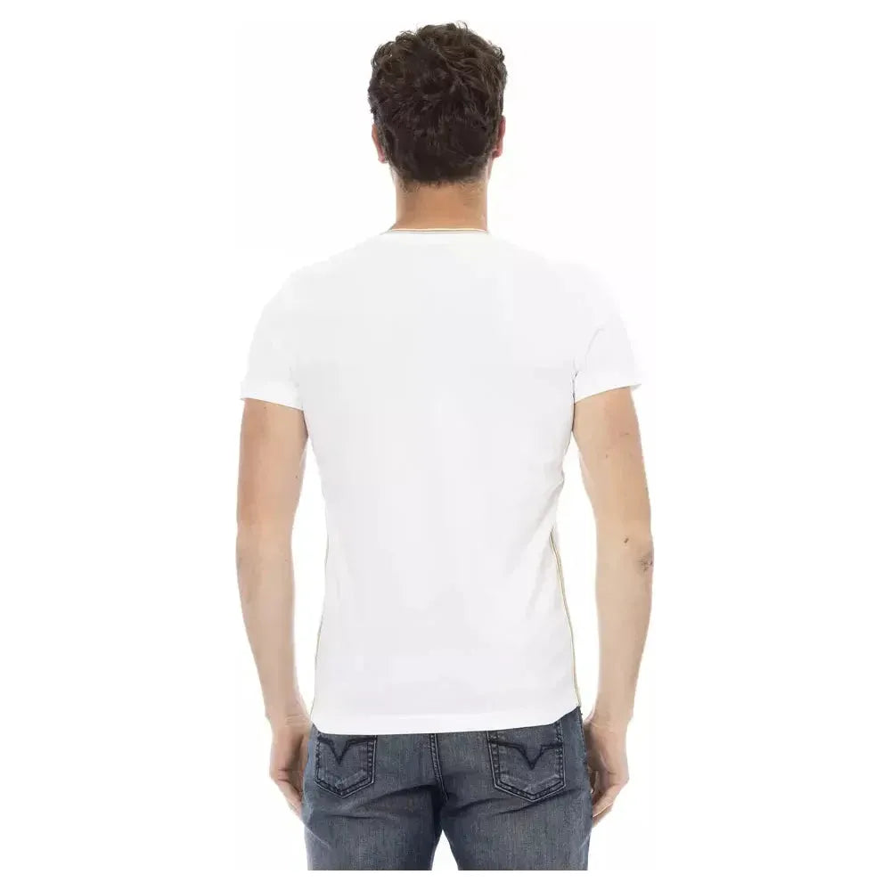 Trussardi Action White Cotton Men T-Shirt
