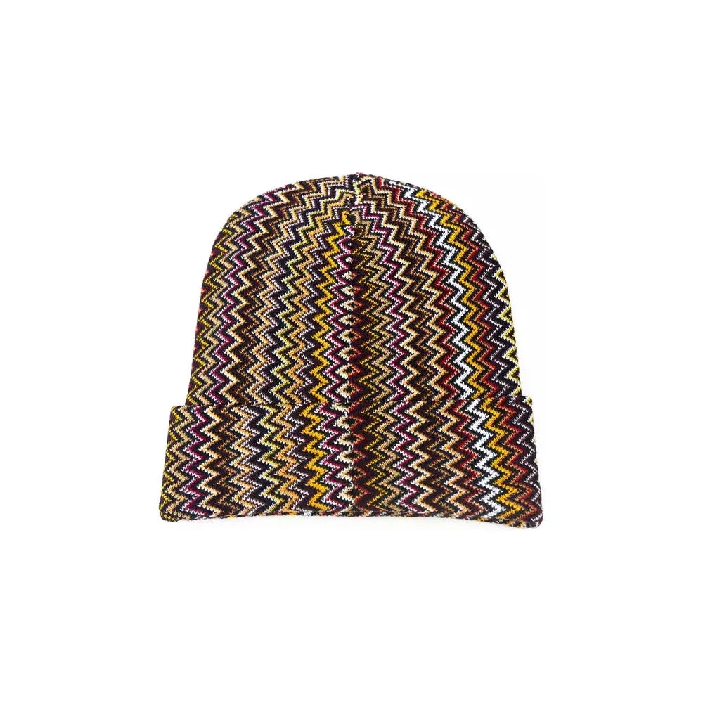 Missoni Multicolor Wool Men Hat Missoni Wheat