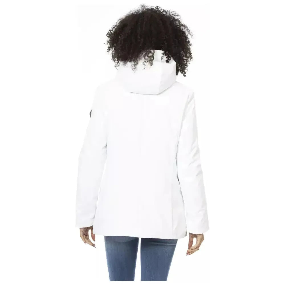 Baldinini Trend White Polyester Women Jacket Baldinini Trend Dark Slate Gray