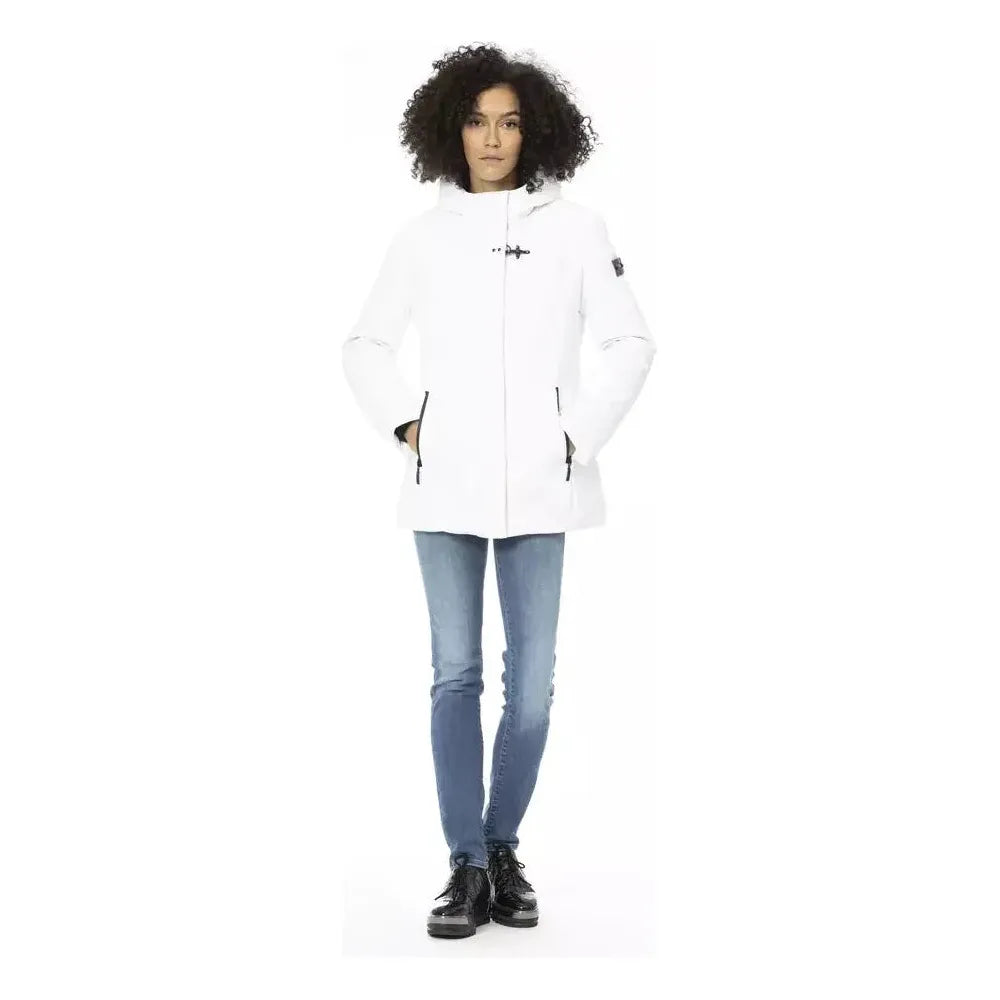 Baldinini Trend White Polyester Women Jacket Baldinini Trend Lavender