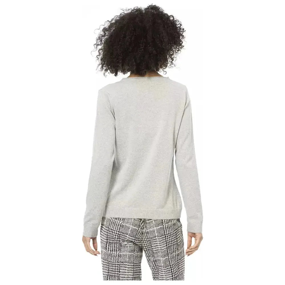 Baldinini Trend Gray Wool Women Sweater Baldinini Trend Light Gray
