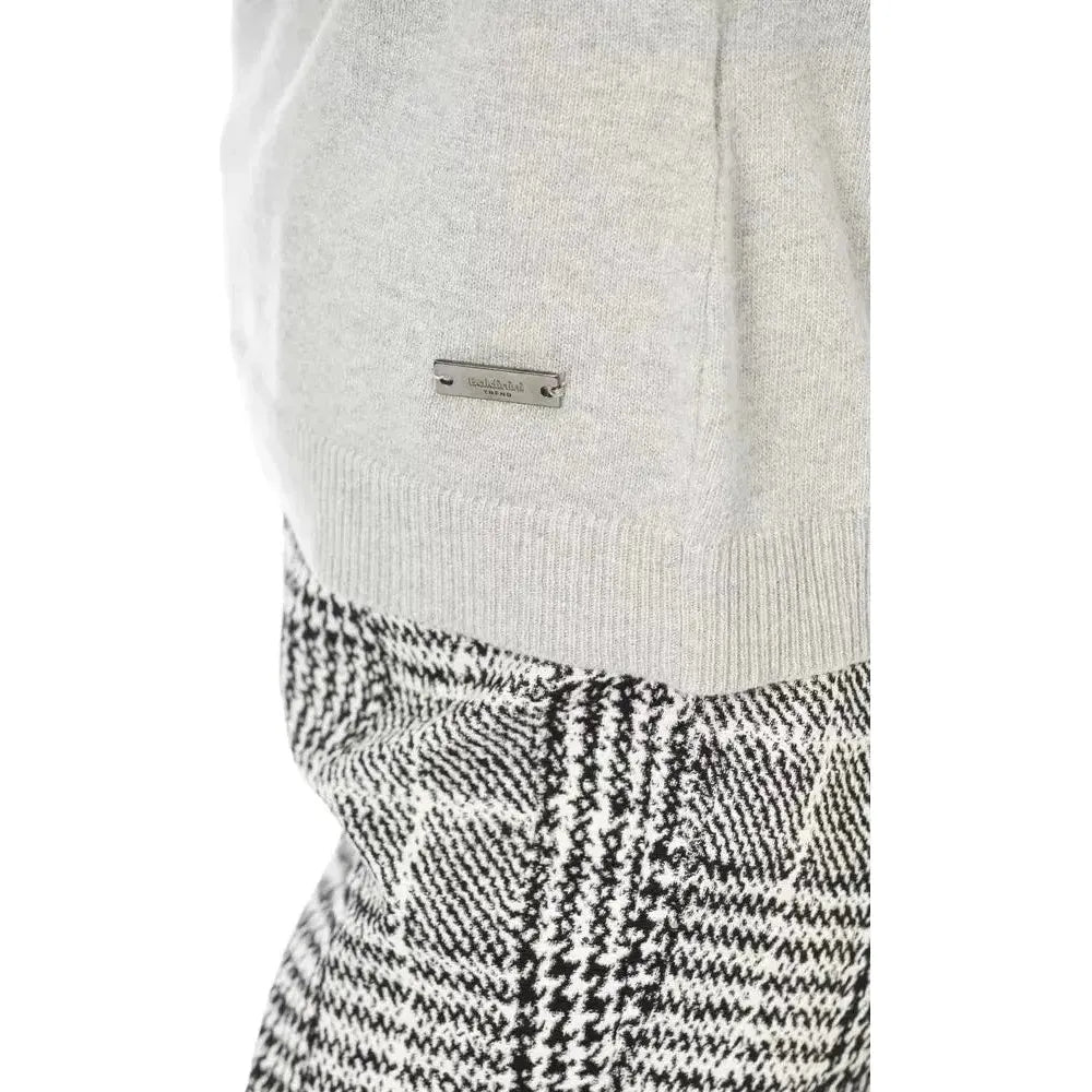 Baldinini Trend Gray Wool Women Sweater Baldinini Trend Light Gray