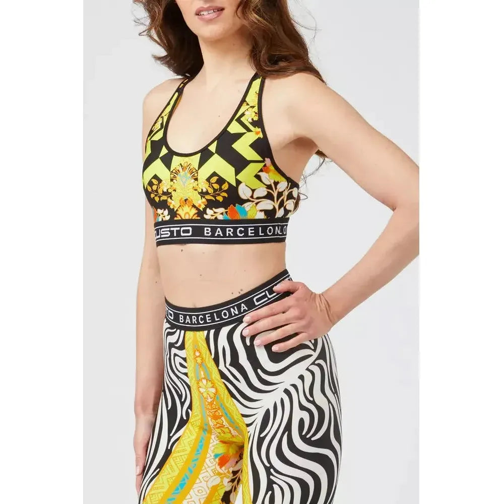 Custo Barcelona Yellow Polyamide Women Top Custo Barcelona Light Gray