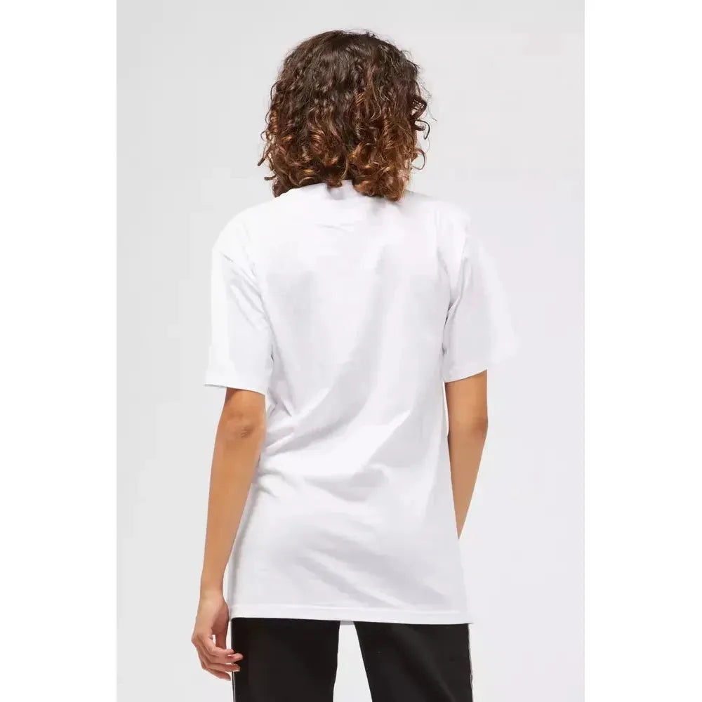 Custo Barcelona White Cotton Women T-Shirt Custo Barcelona Lavender