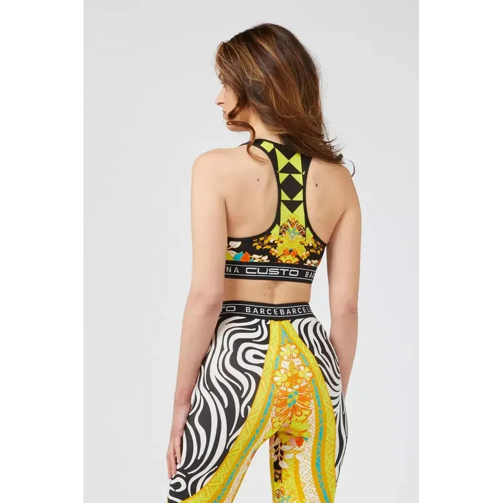 Custo Barcelona Yellow Polyamide Women Top Custo Barcelona Light Gray