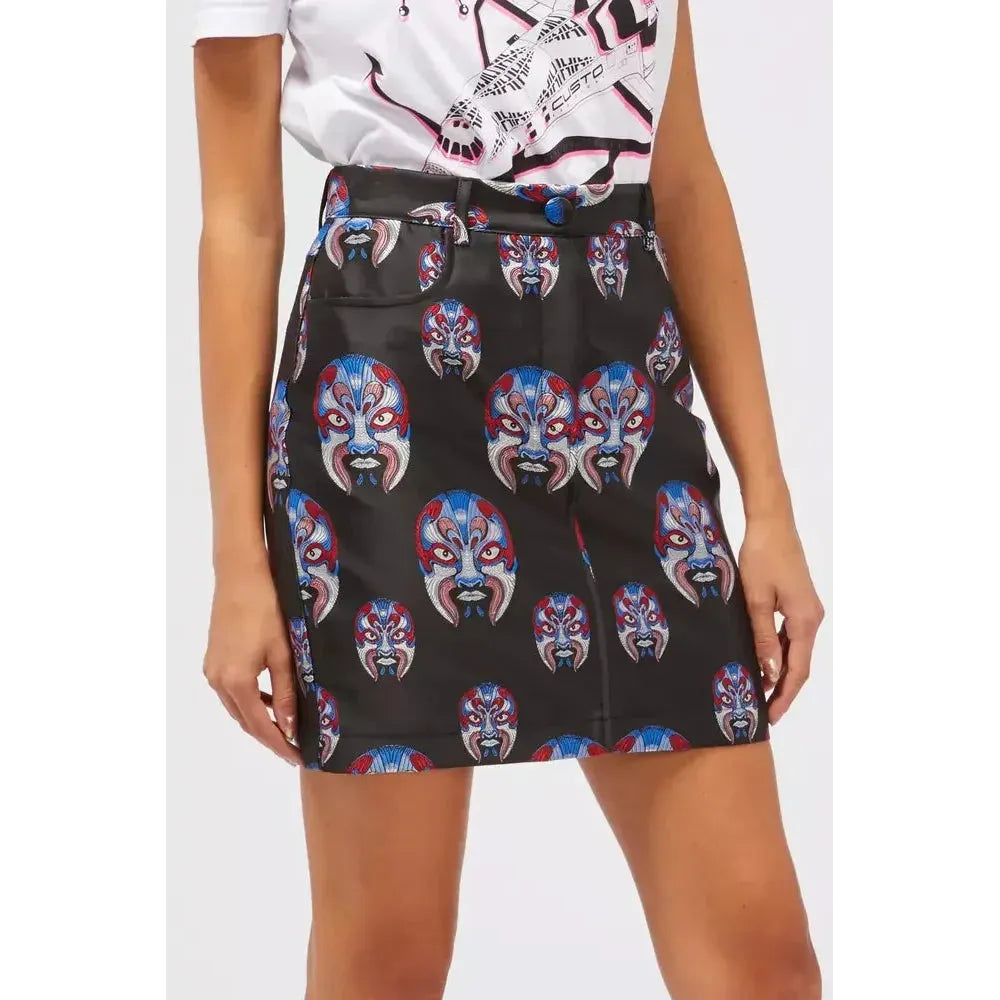 Custo Barcelona Black Polyester Women Skirt CU-22171-IT40|S