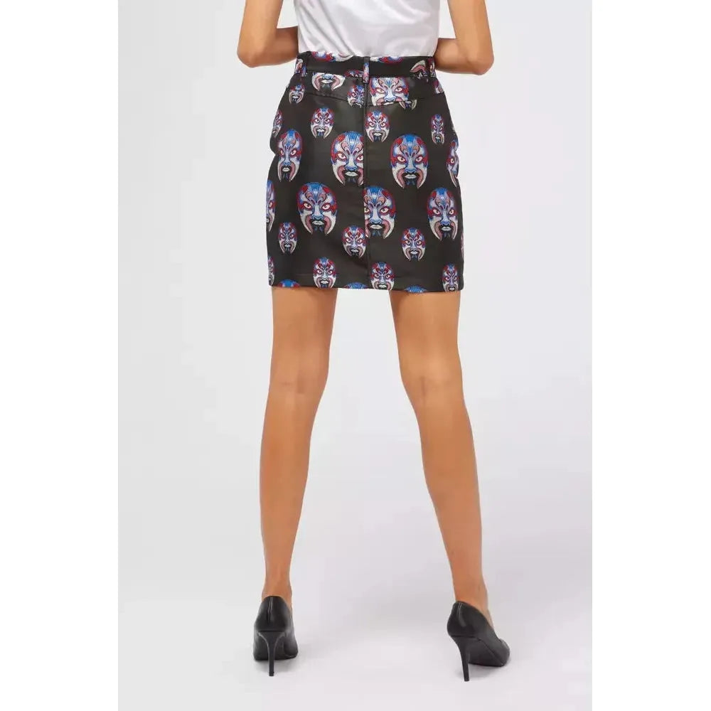 Custo Barcelona Black Polyester Women Skirt CU-22171-IT40|S