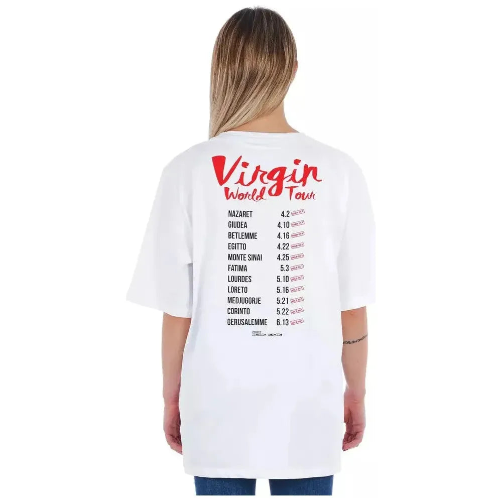Frankie Morello White Cotton Women T-Shirt Frankie Morello Lavender