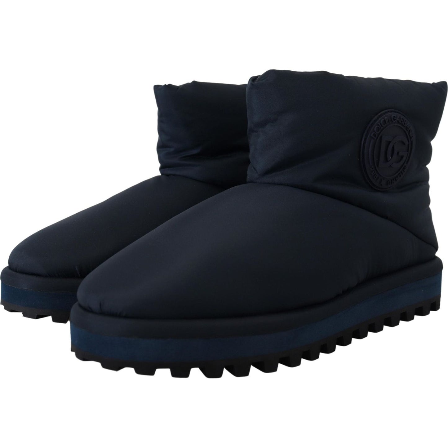 Dolce & Gabbana Elegant Ankle Height Blue Boots for Sophisticated Style Dolce & Gabbana Black