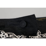 Dolce & Gabbana Elegant Bandana Print Silk-Cotton Pants Dolce & Gabbana Black