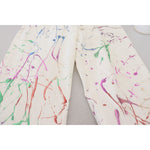 Dolce & Gabbana White Cotton Color Splash Print Denim Pants PAN73299 - 48