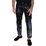 Dolce & Gabbana Exquisite Color Splash Print Denim Pants Dolce & Gabbana Rosy Brown