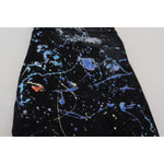 Dolce & Gabbana Exquisite Color Splash Print Denim Pants Dolce & Gabbana Black