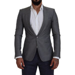 Dolce & Gabbana Elegant Light Gray Sicilia Blazer Jacket Dolce & Gabbana Dark Slate Gray