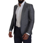 Dolce & Gabbana Elegant Light Gray Sicilia Blazer Jacket Dolce & Gabbana Dark Slate Gray