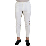 Dolce & Gabbana White Brown Slim Fit Chino Pants PAN74270 - 48