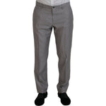 Dolce & Gabbana Silver Wool Silk 3 Piece Slim Fit Suit KOS2169- 52