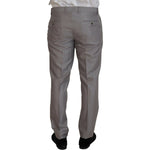 Dolce & Gabbana Silver Wool Silk 3 Piece Slim Fit Suit KOS2169- 52