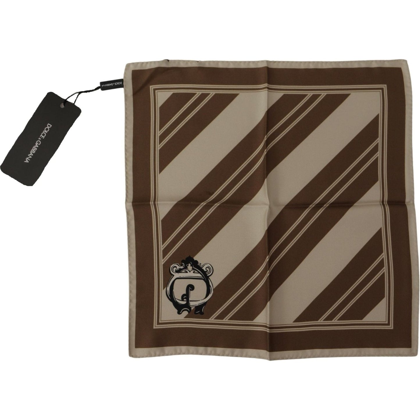 Dolce & Gabbana Elegant Striped Silk Men's Scarf Dolce & Gabbana Dark Slate Gray