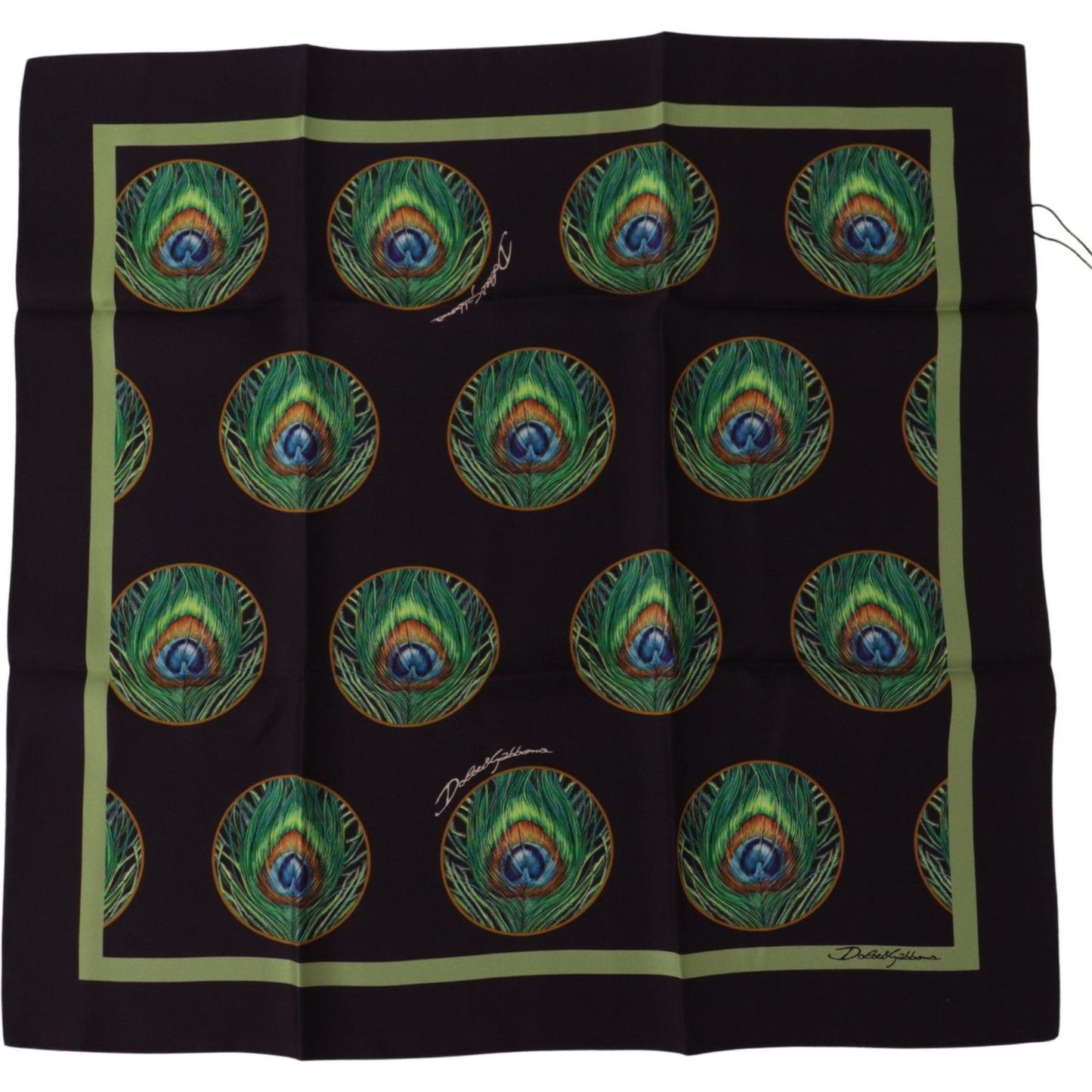 Dolce & Gabbana Elegant Silk Square Scarf Wrap Dolce & Gabbana Black