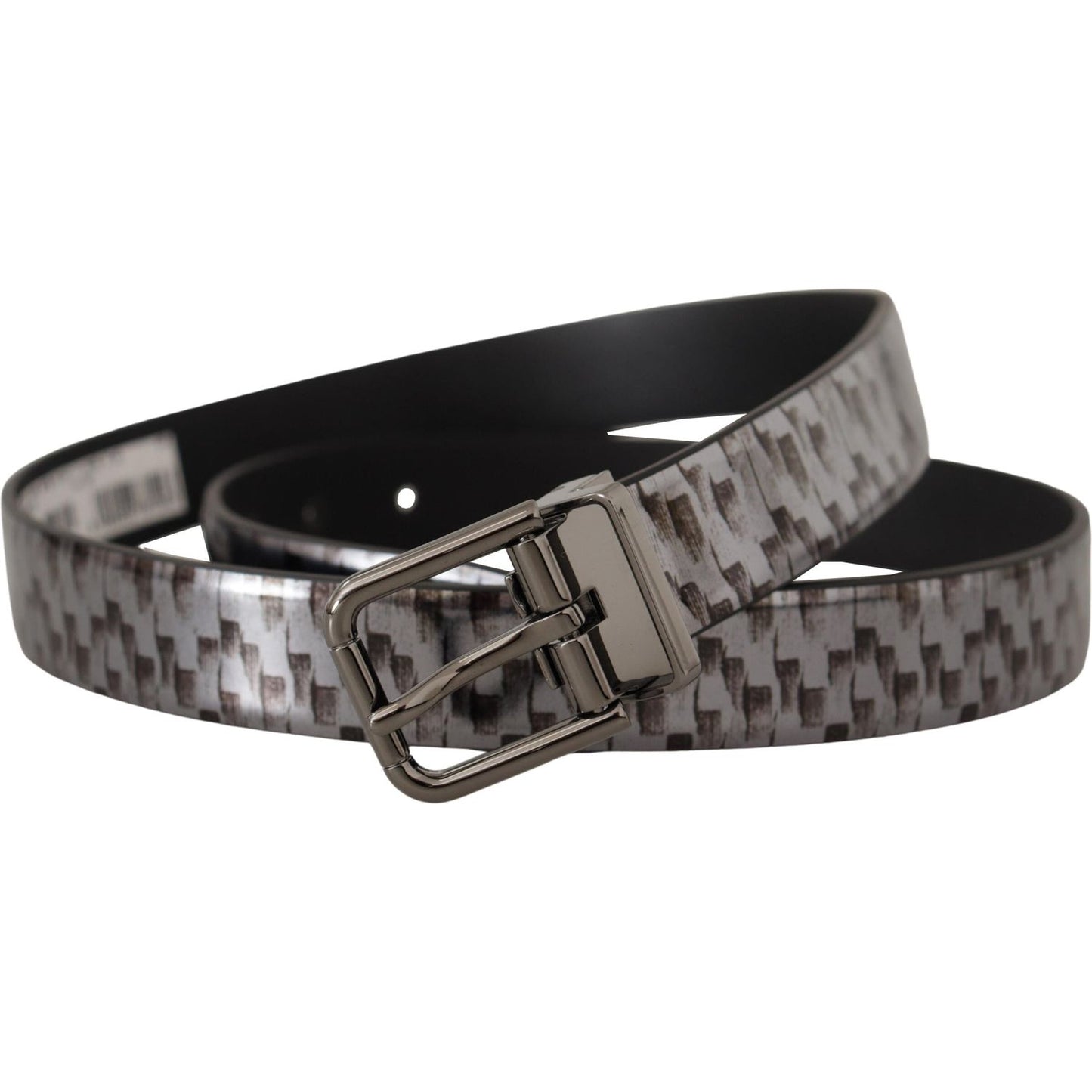 Dolce & Gabbana Sleek Italian Leather Belt in Sophisticated Gray Dolce & Gabbana Dark Slate Gray