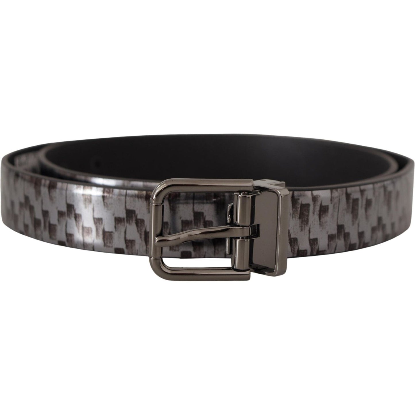 Dolce & Gabbana Sleek Italian Leather Belt in Sophisticated Gray Dolce & Gabbana Dark Slate Gray