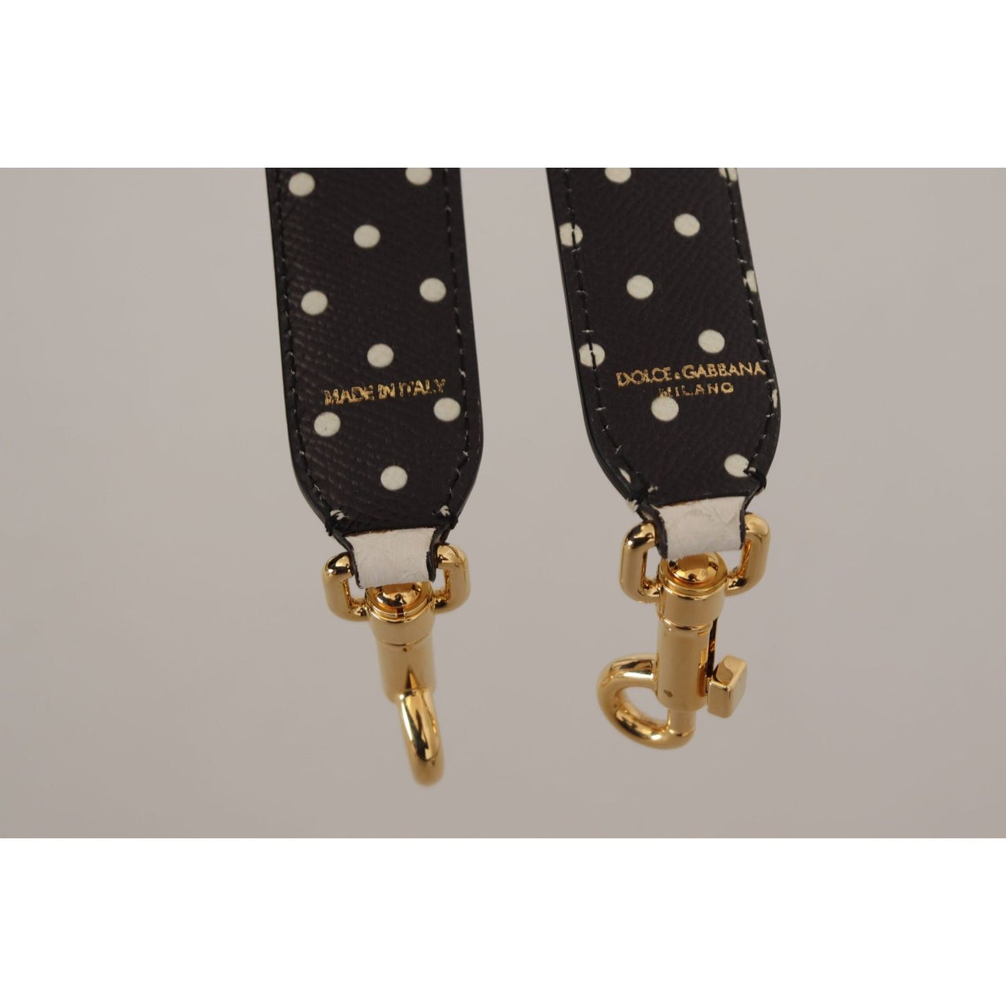 Dolce & Gabbana Elegant White Leather Shoulder Strap Accessory Dolce & Gabbana Dark Gray