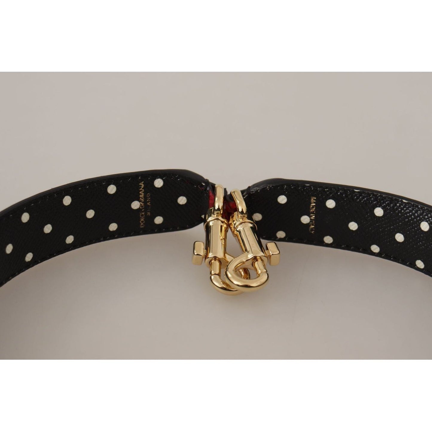 Dolce & Gabbana Elegant Red Python Leather Shoulder Strap Dolce & Gabbana Dark Gray