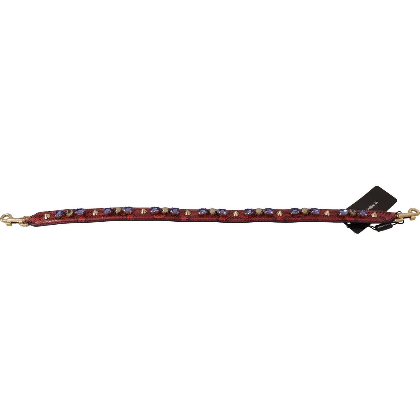 Dolce & Gabbana Elegant Red Python Leather Handbag Strap Dolce & Gabbana Dark Olive Green