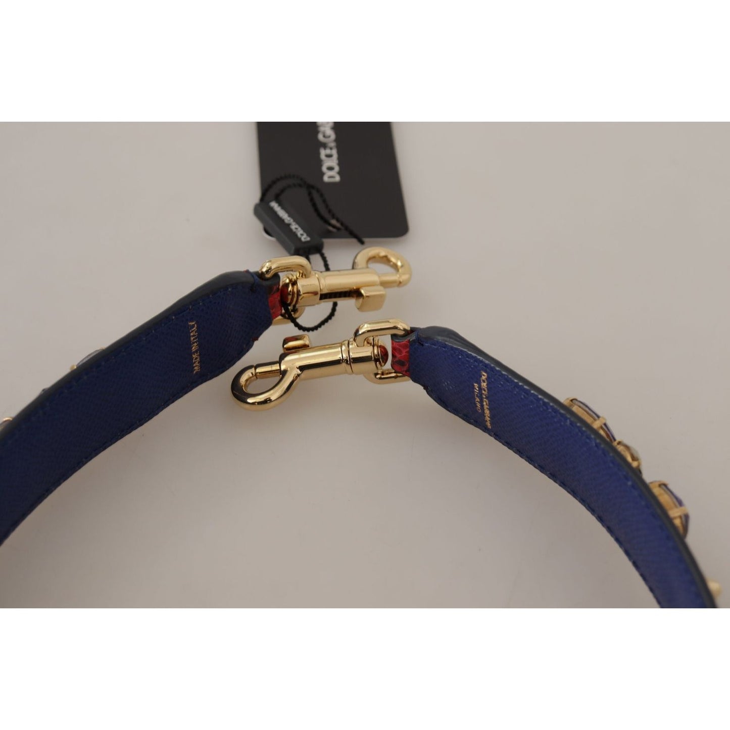 Dolce & Gabbana Elegant Red Python Leather Handbag Strap Dolce & Gabbana Dark Gray
