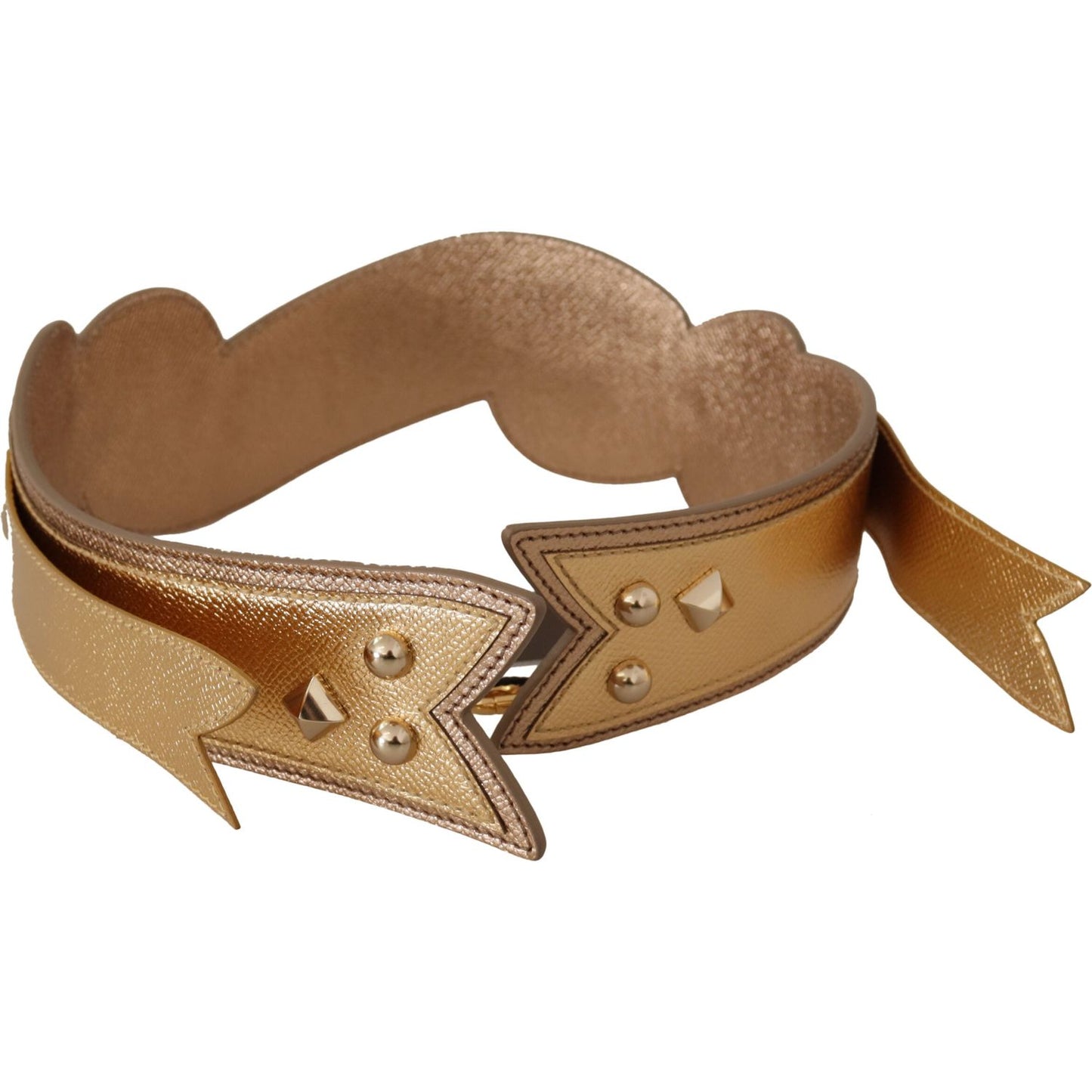 Dolce & Gabbana Elegant Gold Leather Shoulder Strap Dolce & Gabbana Sienna