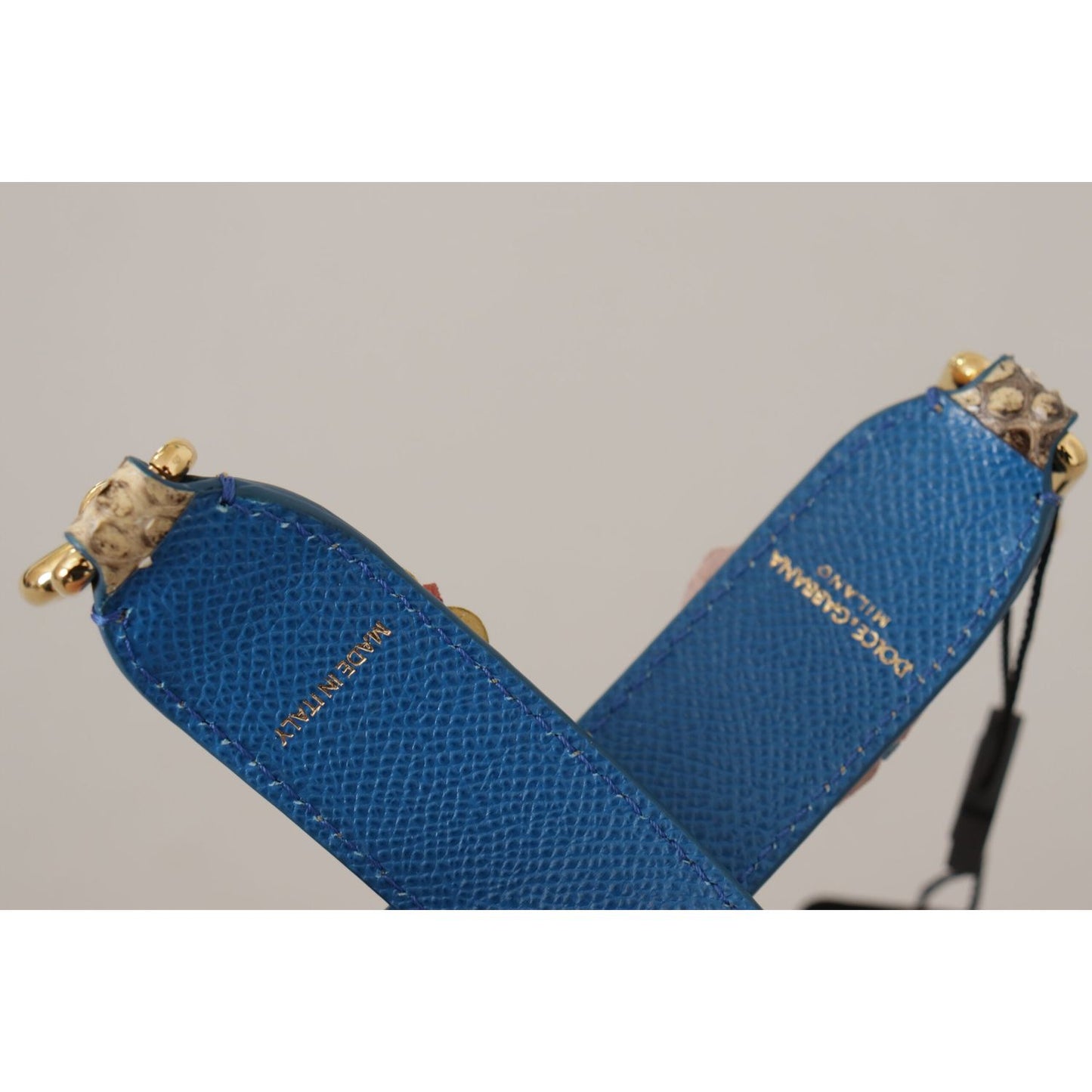 Dolce & Gabbana Elegant Beige Python Leather Strap Dolce & Gabbana Gray