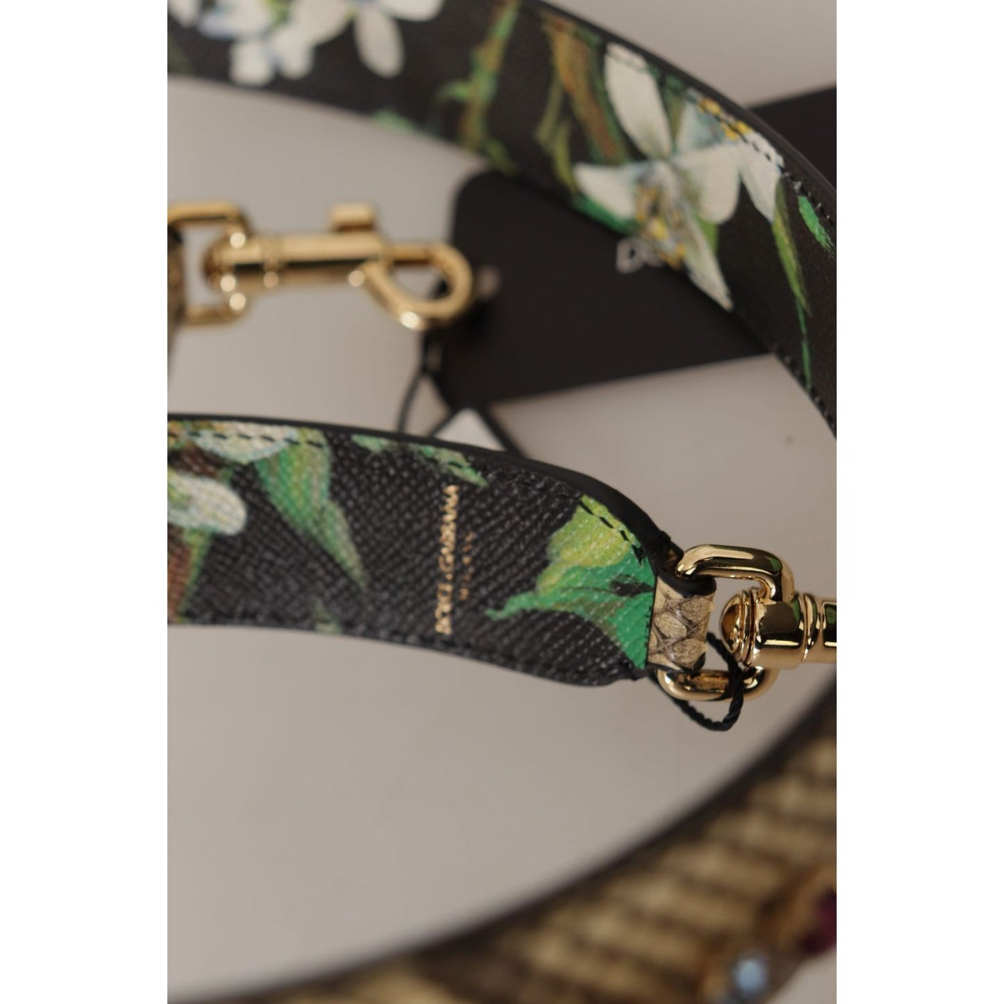 Dolce & Gabbana Elegant Beige Python Leather Shoulder Strap Dolce & Gabbana Rosy Brown