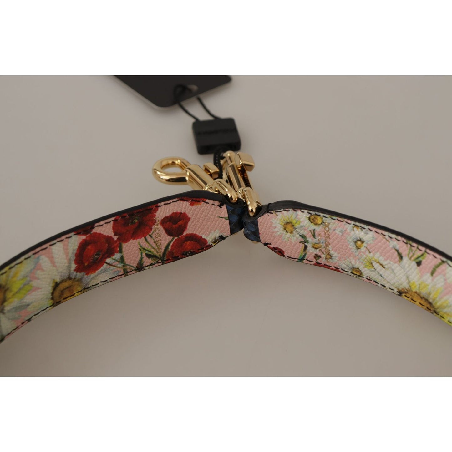 Dolce & Gabbana Elegant Blue Python Leather Bag Strap Dolce & Gabbana Rosy Brown