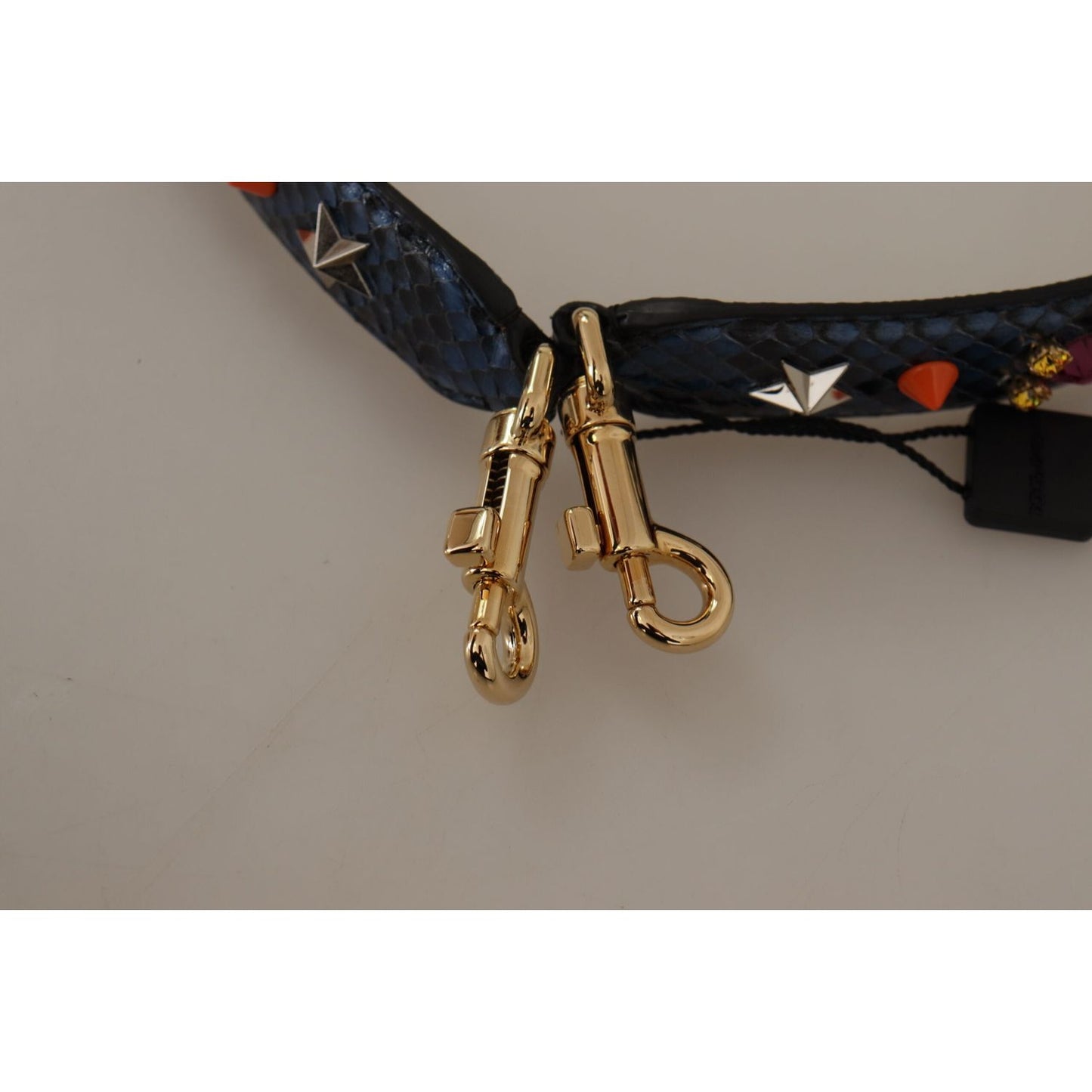 Dolce & Gabbana Elegant Blue Python Leather Bag Strap Dolce & Gabbana Light Slate Gray