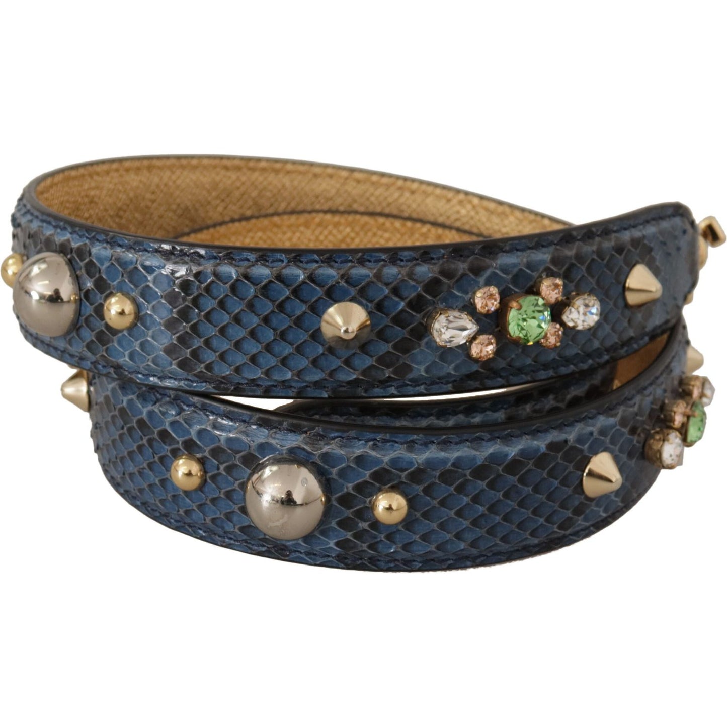 Dolce & Gabbana Elegant Leather Shoulder Bag Strap in Blue Dolce & Gabbana Dark Slate Gray