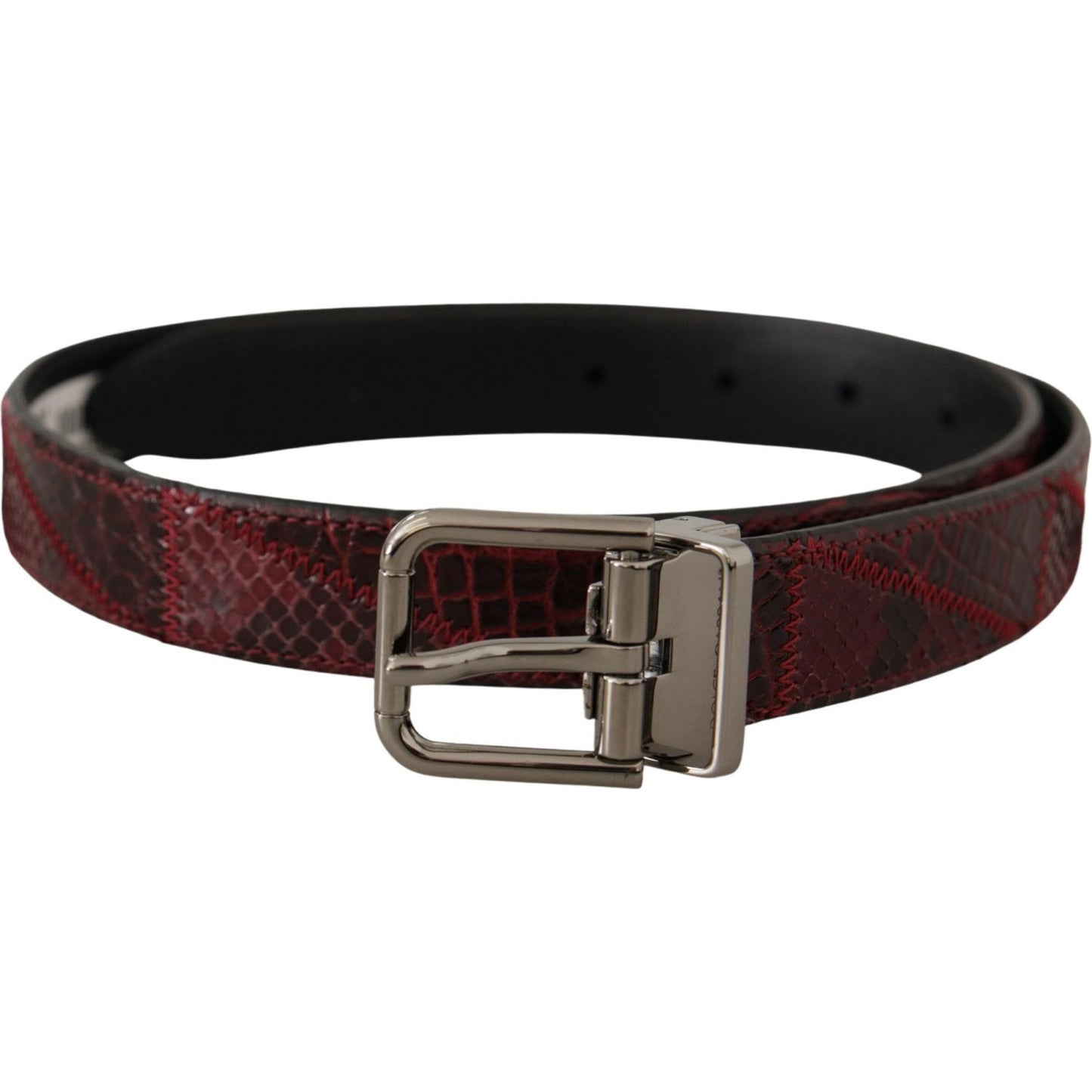 Dolce & Gabbana Elegant Red Exotic Leather Belt Dolce & Gabbana Black