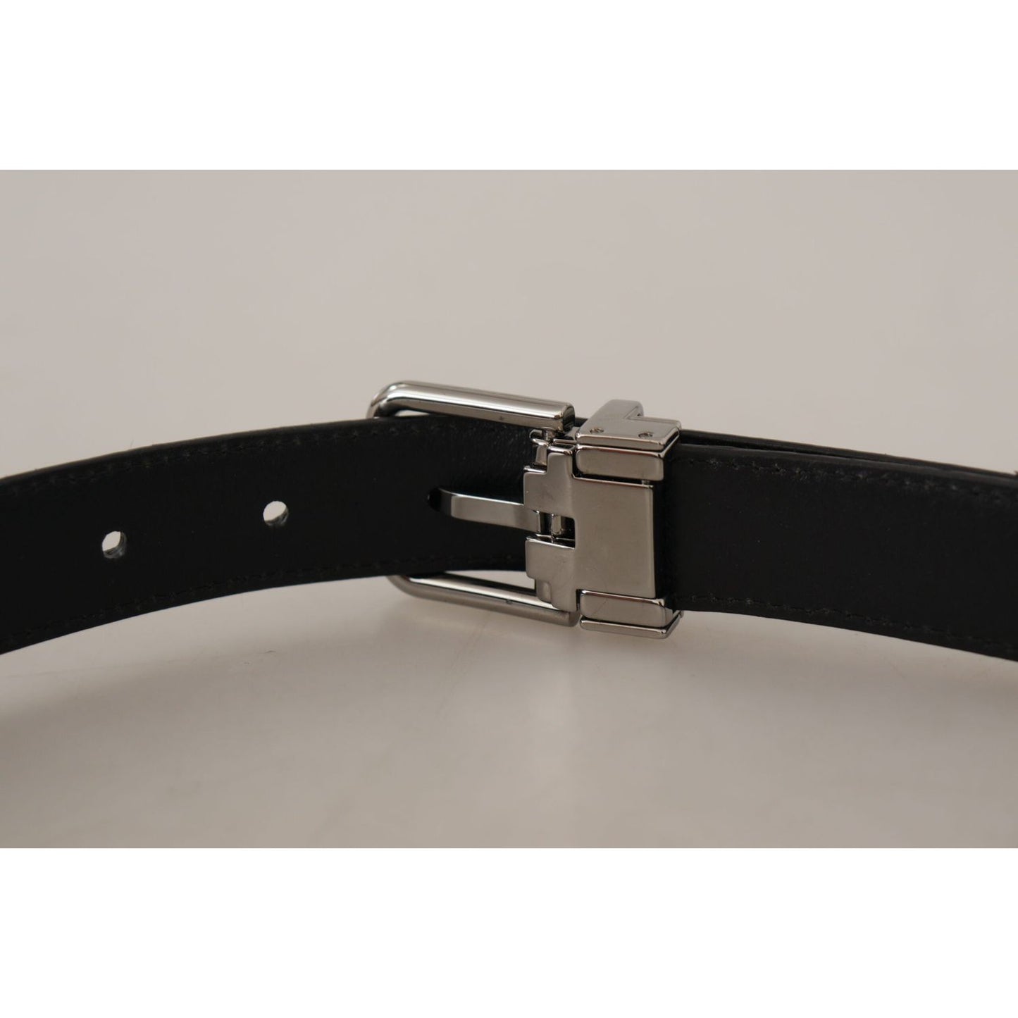 Dolce & Gabbana Elegant Red Exotic Leather Belt Dolce & Gabbana Dark Gray