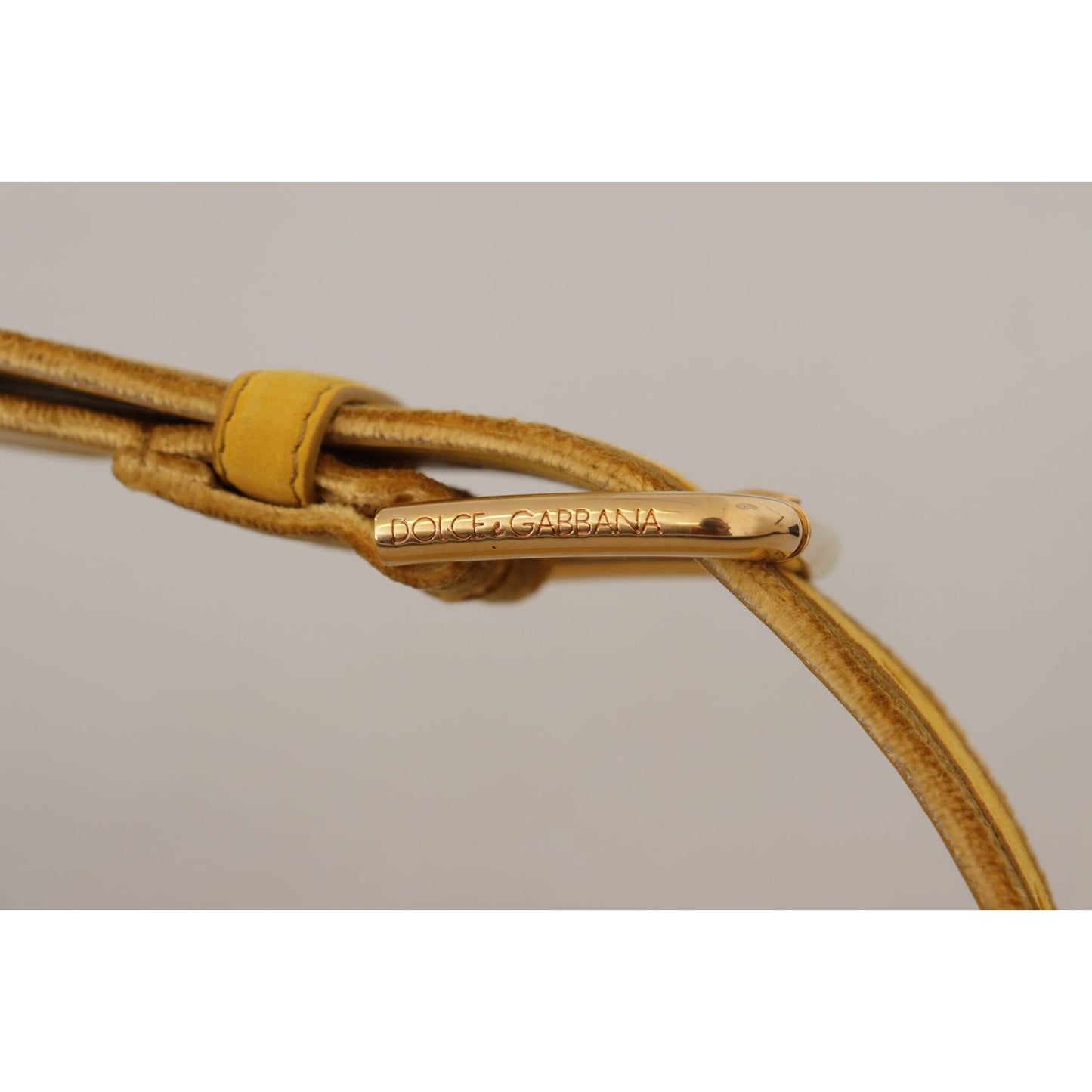 Dolce & Gabbana Elegant Velvet Designer Gold-Buckled Belt Dolce & Gabbana Dark Gray