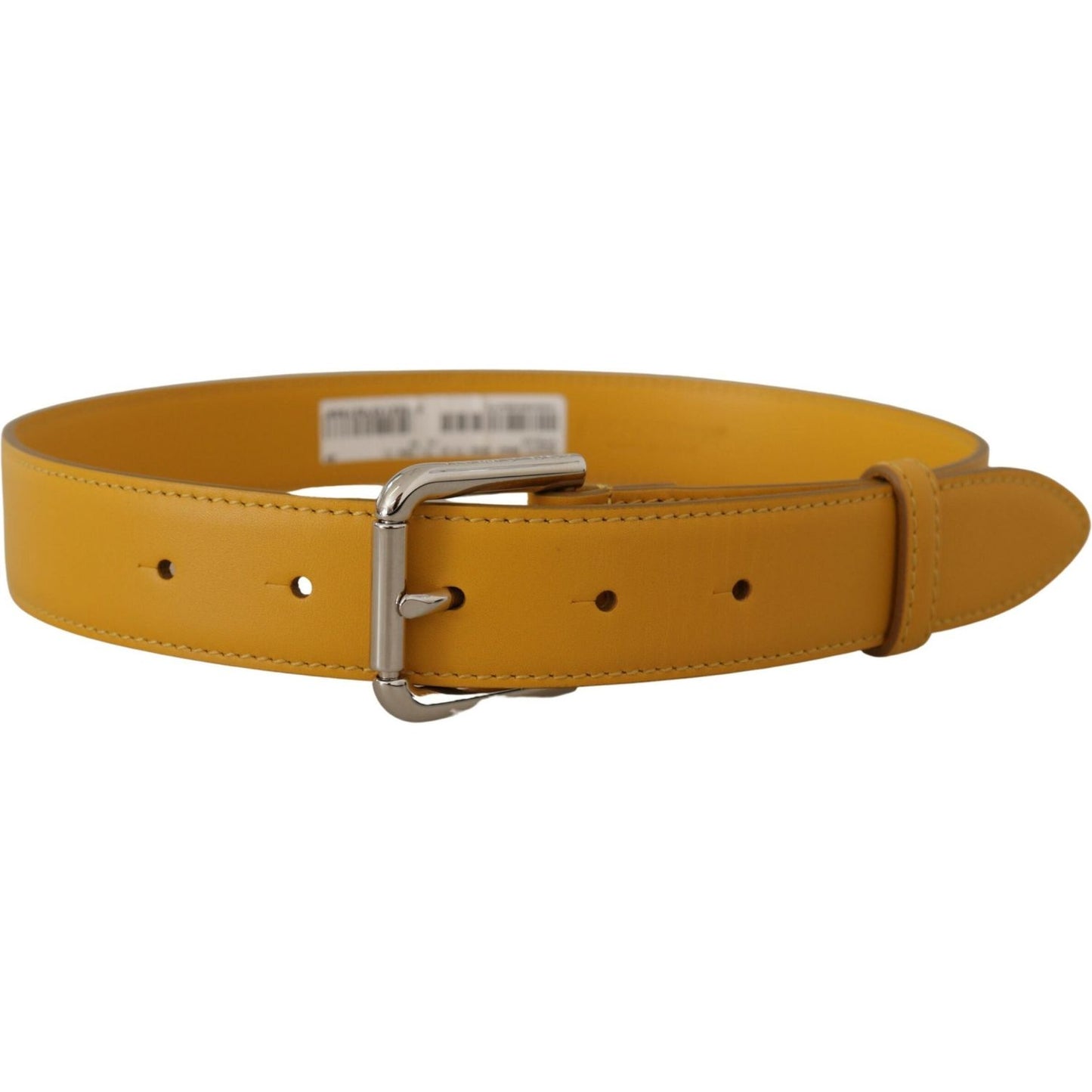 Dolce & Gabbana Elegant Leather Belt in Sunshine Yellow Dolce & Gabbana Sienna
