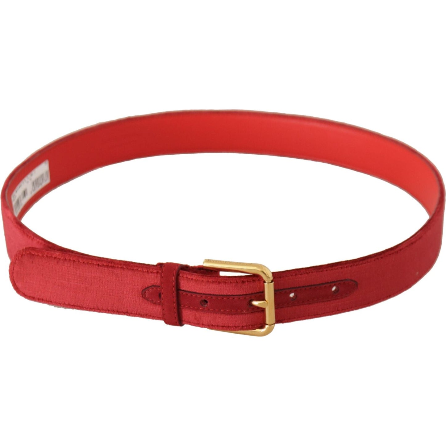 Dolce & Gabbana Elegant Red Suede Designer Belt Dolce & Gabbana Brown