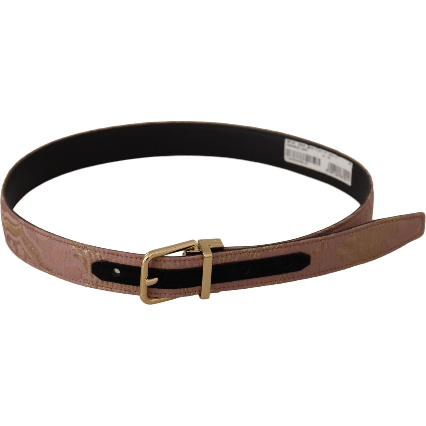Dolce & Gabbana Chic Rose Pink Leather Belt with Logo Buckle Dolce & Gabbana Dark Slate Gray