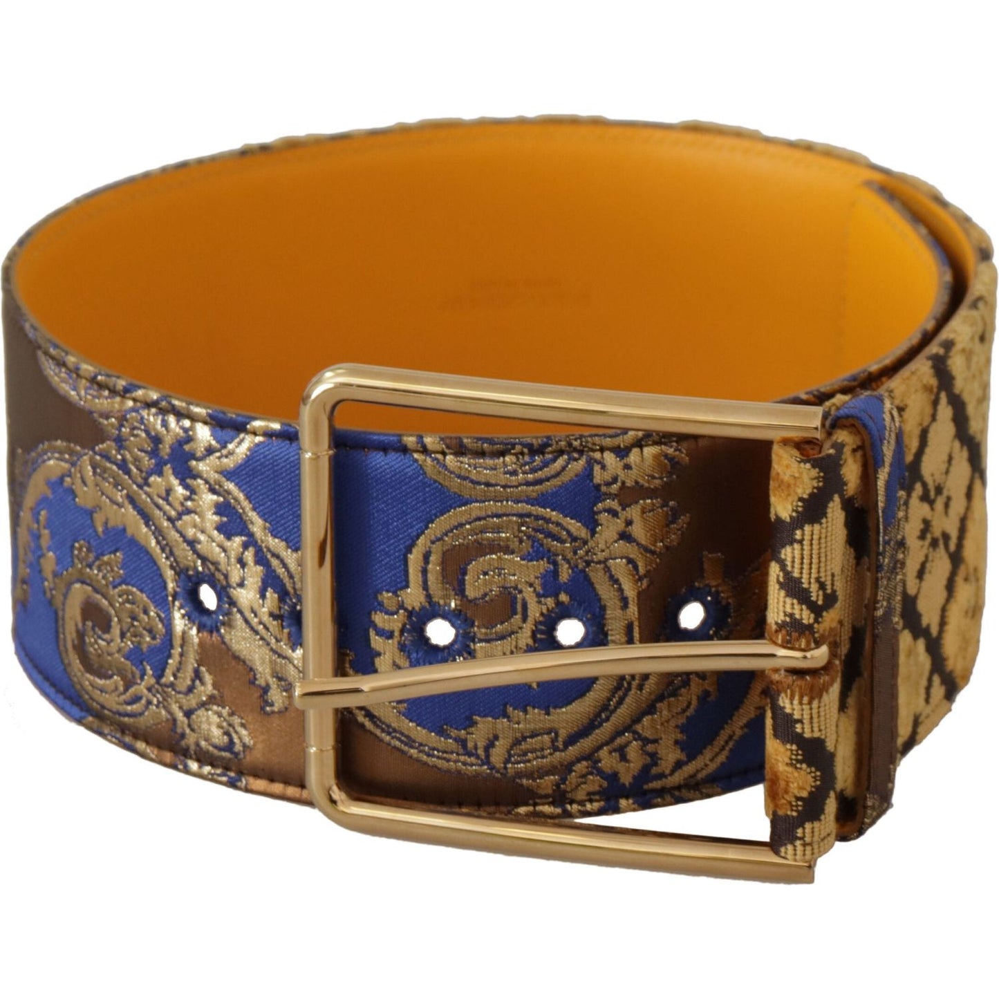 Dolce & Gabbana Elegant Blue Leather Belt with Metal Buckle Dolce & Gabbana Sienna