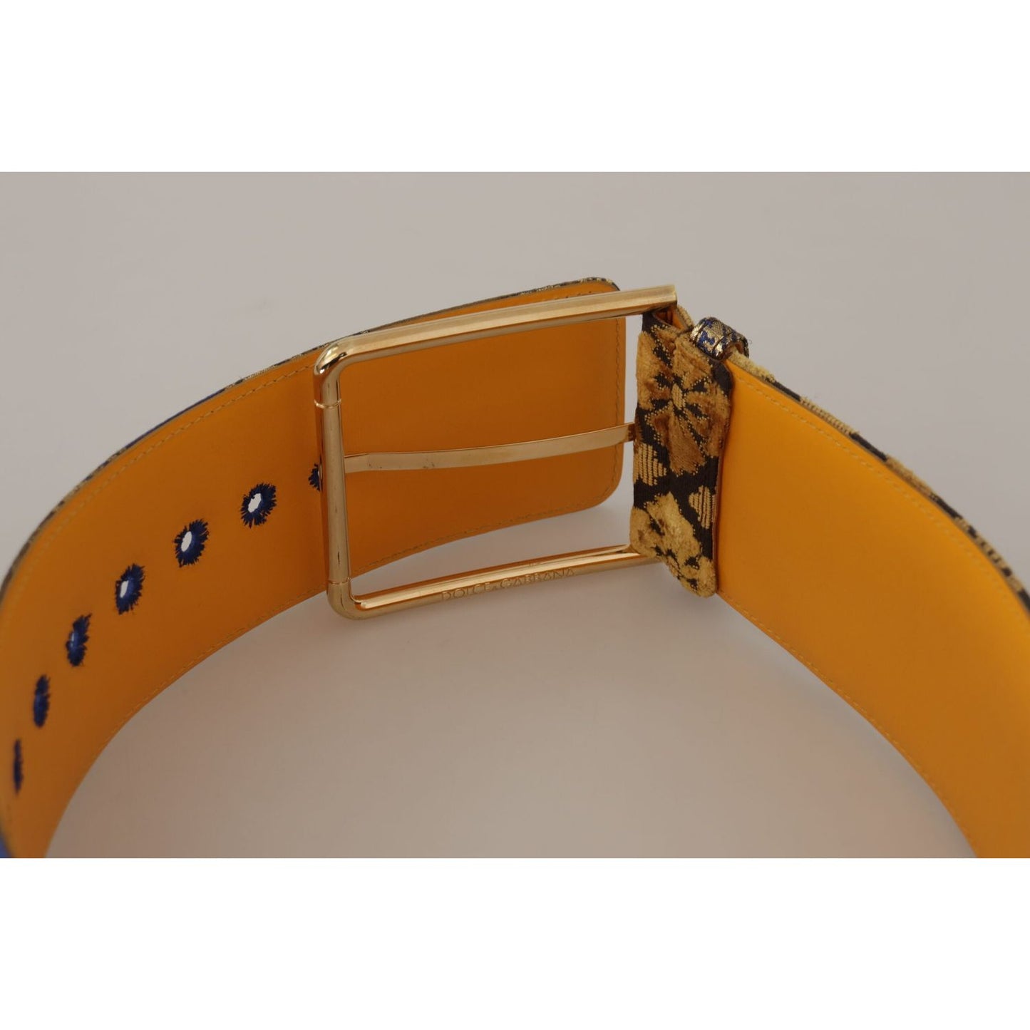 Dolce & Gabbana Elegant Blue Leather Belt with Metal Buckle Dolce & Gabbana Rosy Brown