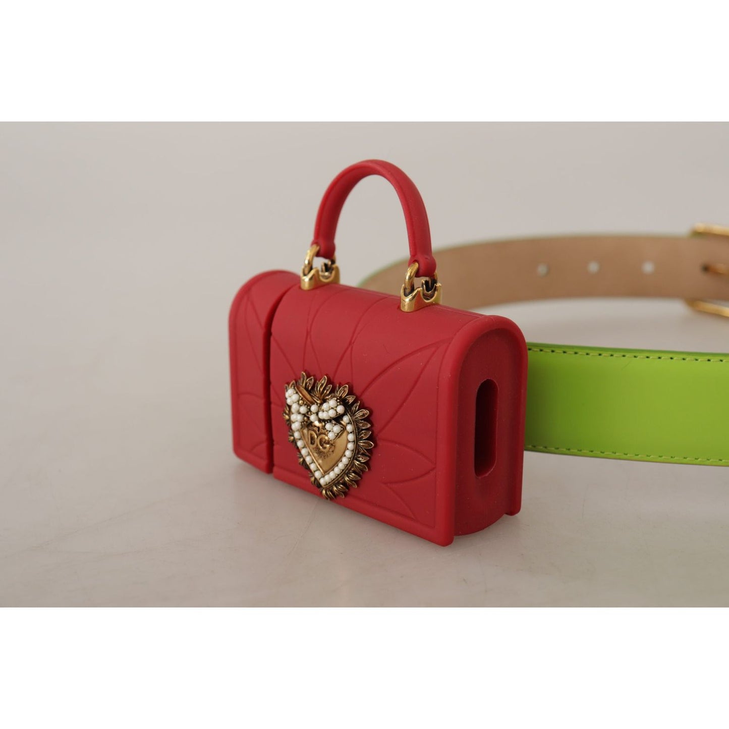 Dolce & Gabbana Elegant Leather Belt with Mini Bag Accessory Dolce & Gabbana Dark Gray